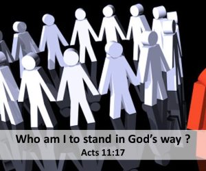 ( Attitude of Prejudice ) BREAKING OF BREAD