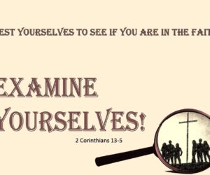 Examining Ourselves Instead Of Others