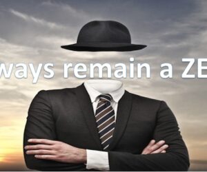 Always remain a ZERO – [Main Message]