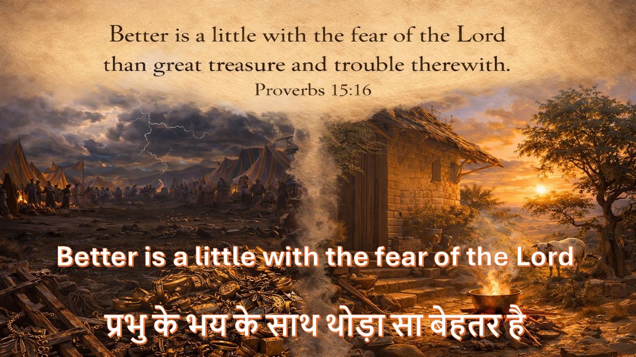 Better is a little with the fear of the Lord प्रभु के भय के साथ थोड़ा सा बेहतर है – 19th April 2026