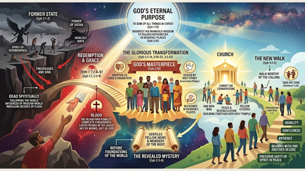 Book of Ephesians Chapter 4 Verses 4 to 6 इफिसियों की पत्री, अध्याय 4, आयत 4 से 6 – 9th August 2026.