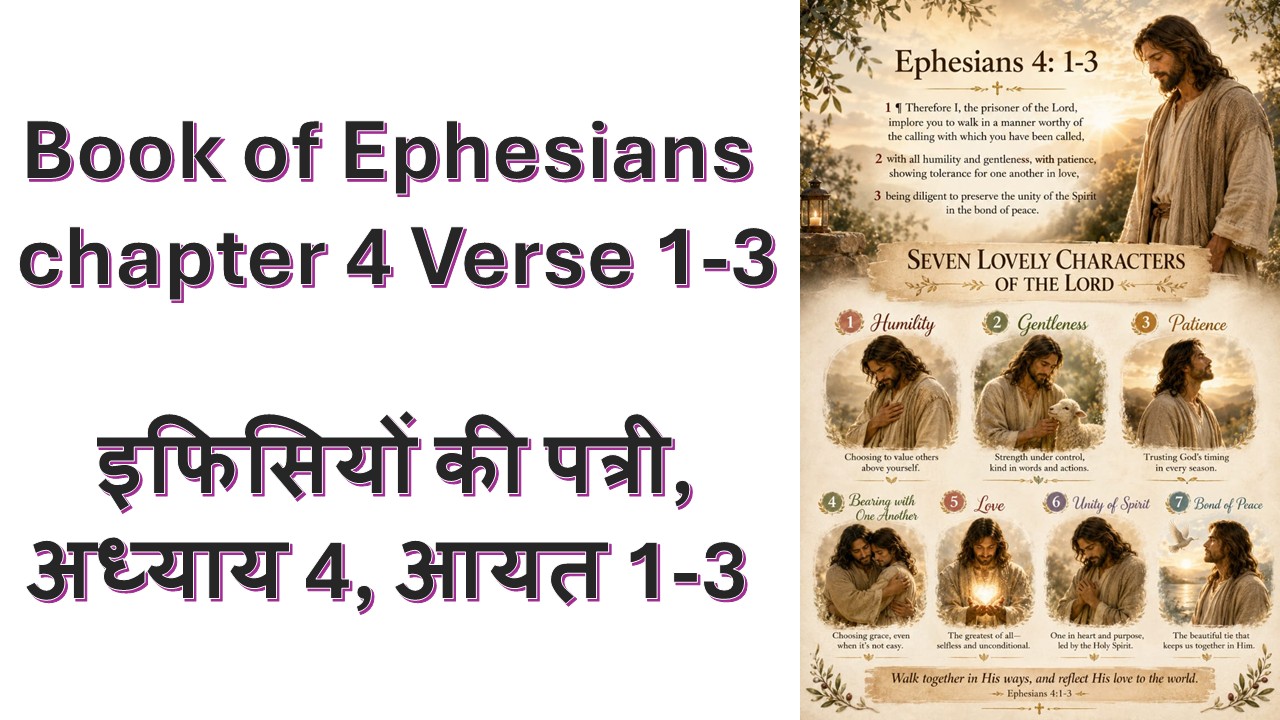 [BREAD BREAKING] Book of Ephesians Chapter 4:1-3 इफिसियों की पत्री, अध्याय 4:1-3 – 2nd August 2026.