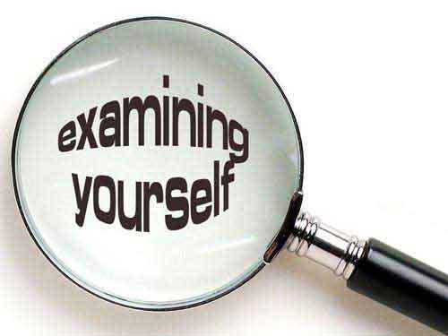 Examine yourself in Gods presence
