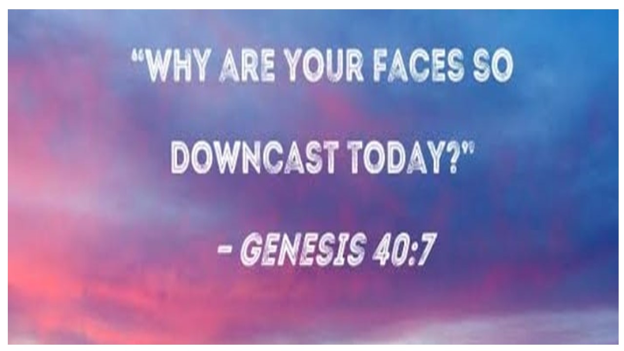 Why are your faces so downcast today ? [Main Message]